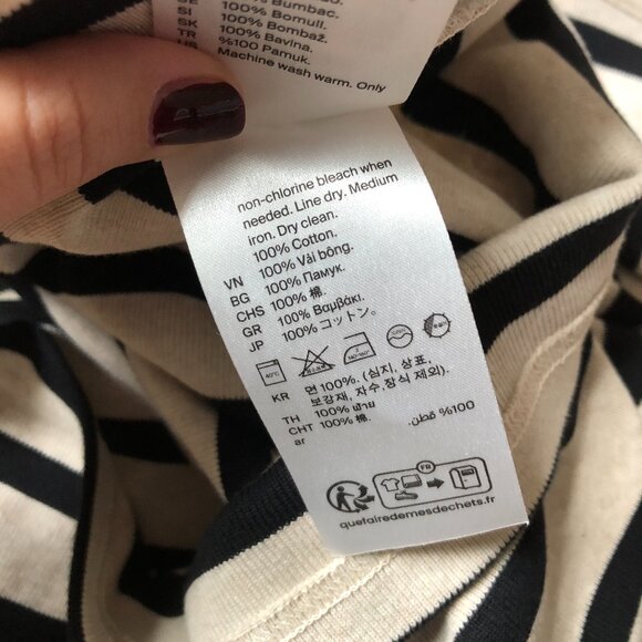 COS Striped Boat-Neck Knit Top - NWOT - Picture 7 of 9